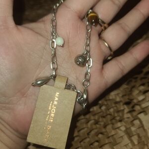 Nordstrom Silver Bracelet with Beads Size 18"